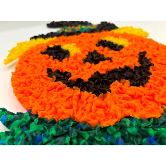 Halloween Popcorn Melt Jack O Lantern Witch Pumpkin Plast Kage USA Made 16" New - Picture 4 of 14